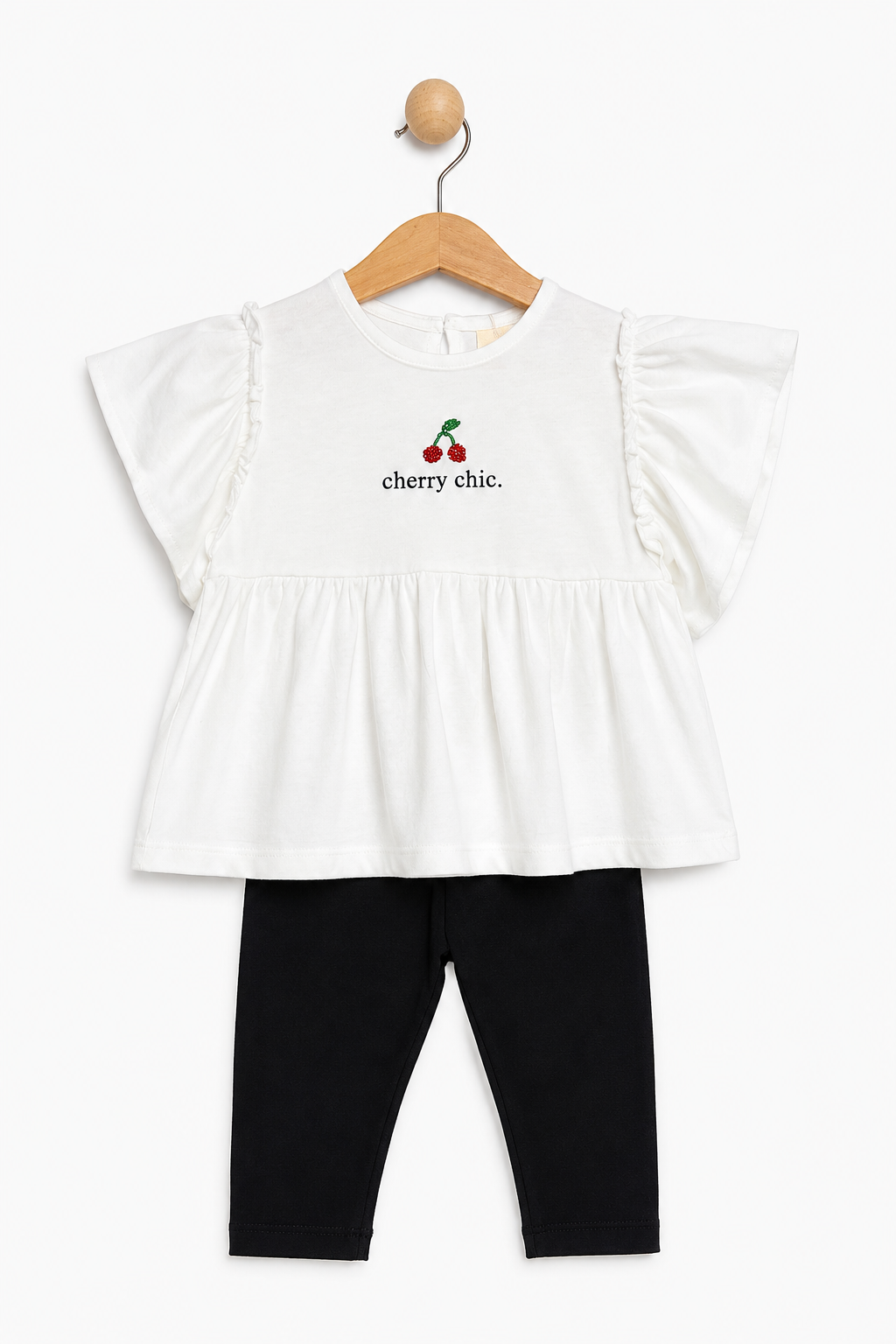 Cherry Boncuk İşlemeli Takım 2-6 Yaş