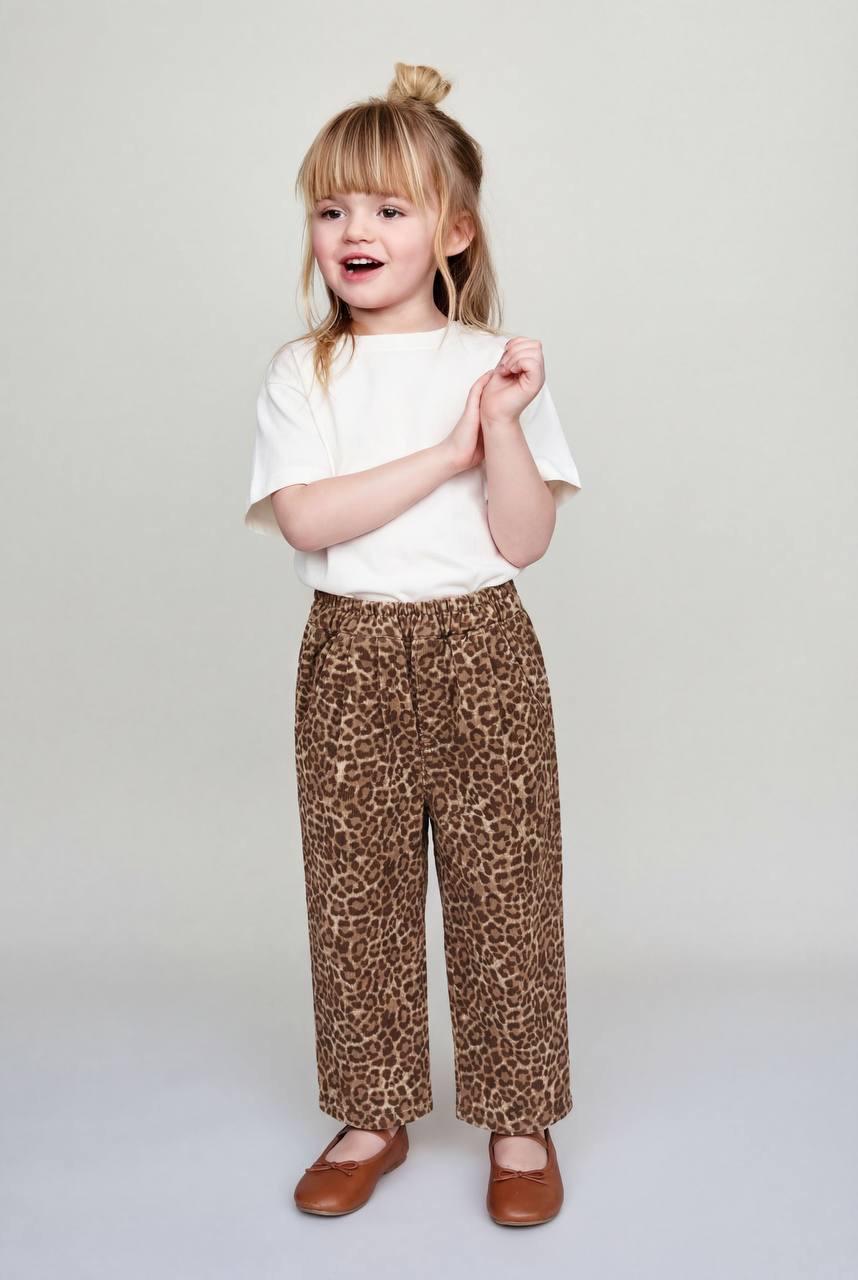Leopar Balloon Jeans Set 2-7 Yaş