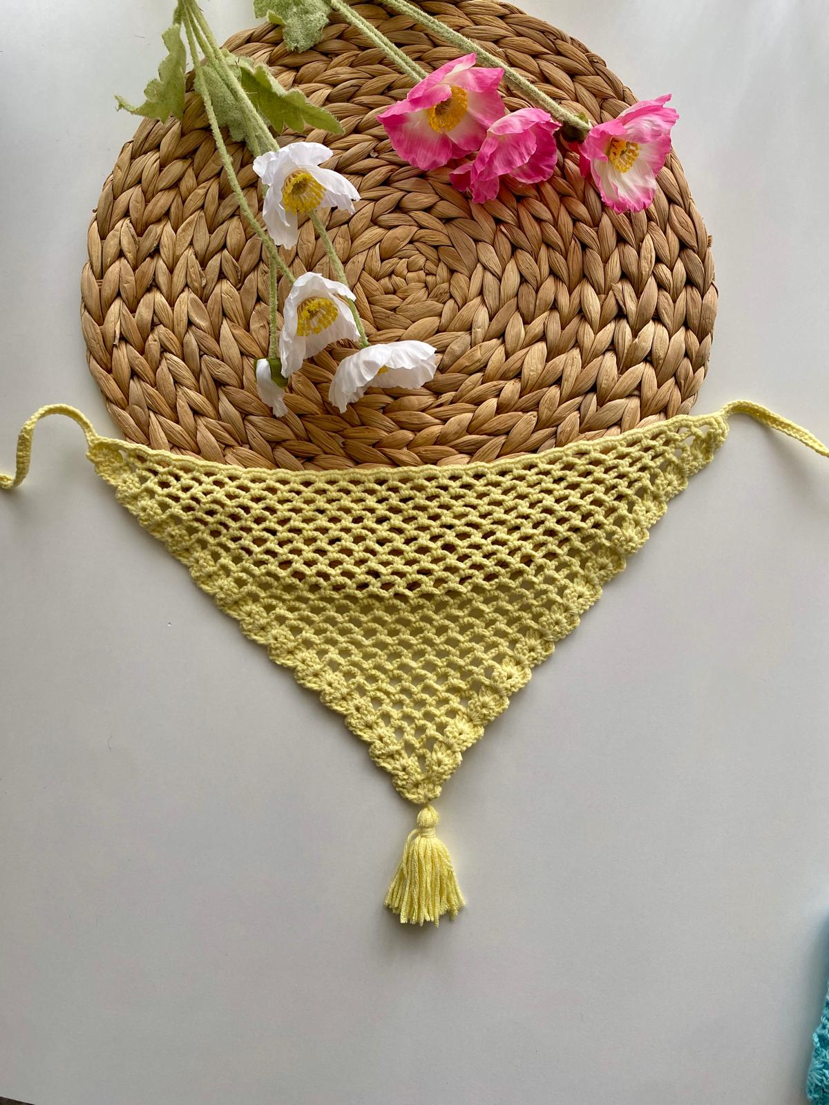 Sarı Püsküllü Bandana